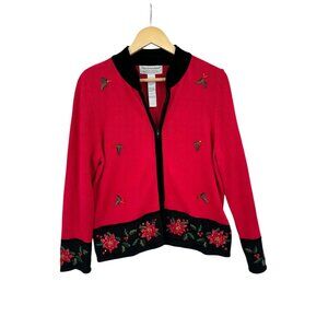 Tiara‎ International Christmas Collection Vintage Sweater Womens Size L Holiday